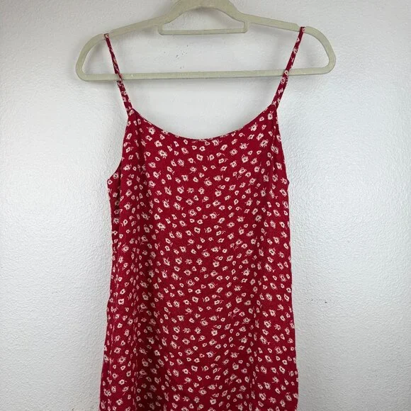 Reformation Lindsay Dress in Western Mini Floral Size 4 Red Adjustable Straps - Picture 3 of 8